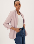 Ruched Sleeve Blazer