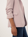 Ruched Sleeve Blazer