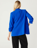 Ruched Sleeve Blazer