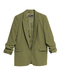 Ruched Sleeve Blazer