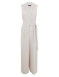 Crepe Sleeveless Jumpsuit