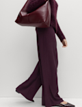 Plisse Elasticated Waist Trousers