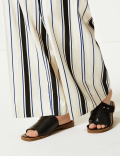 Striped Wide Leg Trousers