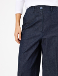 Denim Wide Leg Culottes