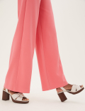 Crepe Wide Leg Trousers