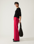 Crepe Wide Leg Trousers