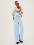 Crepe Wide Leg Trousers