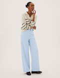 Crepe Wide Leg Trousers
