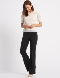 4 Way Stretch Slim Bootcut Trousers