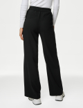 Woven Elasticated Waist Wide Leg Trousers