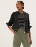 Quilted Bomber Jacket