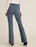High Waisted Flared Leg Trousers