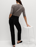 Cotton Rich Velvet Straight Leg Trousers
