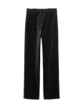 Cotton Rich Velvet Straight Leg Trousers