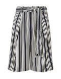 Striped Belted High Waist Tailored Shorts