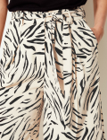 Animal Print High Waist Tailored Shorts