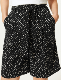 Polka Dot High Waist Tailored Shorts