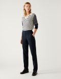 Jersey Straight Leg Trousers