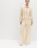 Lace Wide Leg Trousers