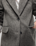 Textured Blazer Coat With Wool