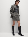 Textured Blazer Coat With Wool
