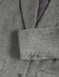 Textured Blazer Coat With Wool