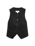 Collarless Button-Through Waistcoat
