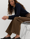 Double Pleat Cuff Detail Trousers