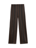 Stripe Plisse Palazzo Trousers