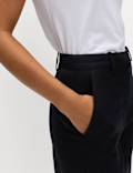 Straight Leg Trousers with Stretch