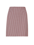 Jersey Checked A-Line Mini Skirt