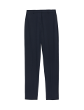 Straight Leg Trousers with Stretch