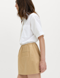 Pure Cotton Twill Mini A-Line Skirt