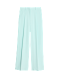 Single Pleat Wide Leg Trousers