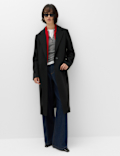 Longline Tailored Coat with Wool