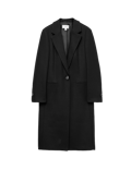 Longline Tailored Coat with Wool