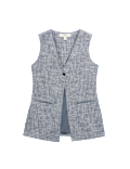 Linen Blend Striped Waistcoat