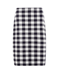 Gingham Fitted Pencil Skirt