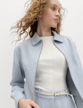 Zip Through Jacket with Linen