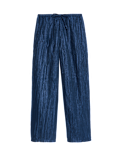 Lyocell Rich Crinkle Wide Leg Trousers