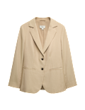 Lyocell Rich Single Breasted Blazer with Linen