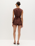 Lyocell Rich Utility Shorts with Linen