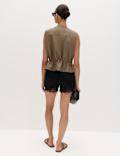 Satin Lace Trim Shorts