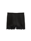 Satin Lace Trim Shorts