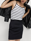 Jersey Mini A-Line Skirt