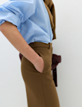 Tailored Side Tab Wide Leg Trousers