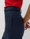 Tailored Side Tab Wide Leg Trousers