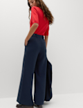 Tailored Side Tab Wide Leg Trousers