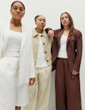 Tie Belted Blazer with Linen