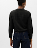 Checked Collarless Short Jacket